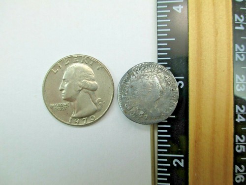 1691 Louis XIV 1/2 ECU SILVER Coin Antique Stick Pin Overtype? France 406D - Picture 3 of 12