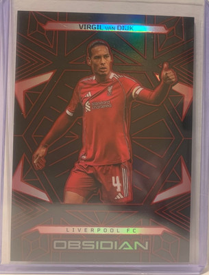 2025-26 Panini Obsidian Virgil van Dijk Electric Etch Red #58 5/12