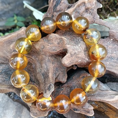 27 gr Indonesia Sumatra Amber Bracelet  Polished Rough Raw Stone Gemstone  GL9