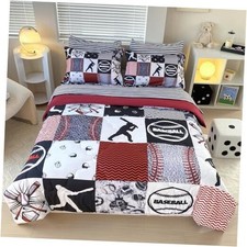 7 Piece Comforter Set Bed in A Bag Size 3D Softball Sports Full Baseball