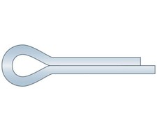 Cotter Pin M8 x 100 Carbon Steel Zinc Clear DIN 94 (50 Pieces)