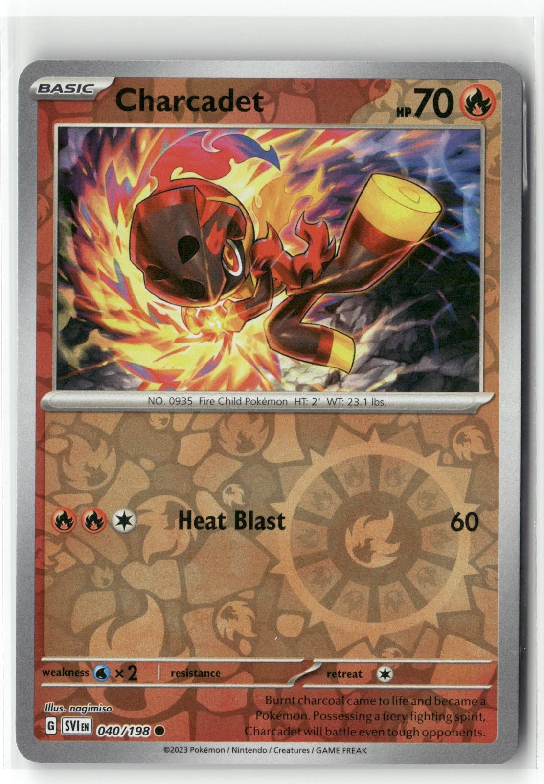 Charcadet 040 Reverse Holo Scarlet & Violet Pokemon Common Reverse Holo NM