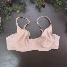 Soma Essentials Bra Womens 40D Nude Unlined Scoop Balconette Underwire