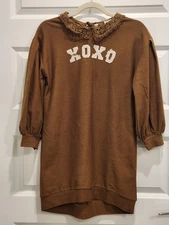 Mia Joy Joyfolie Girls XOXO Peter Pan Collar Zarin Dress Size 10