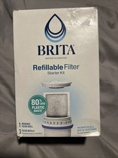 Brita Refillable Filter Starter Kit w/ Reusable Filter Shell 3 Filter Refills