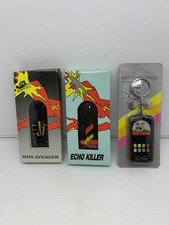Vintage Set of 3 Echo Killer Universe Electronic Gun Sounds Keychain '80s Taiwan
