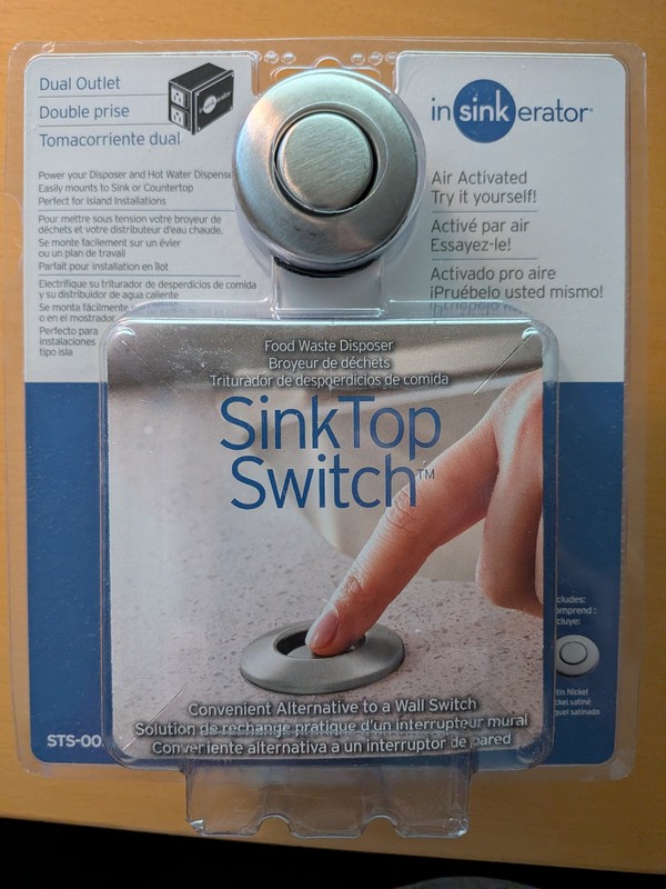 InSinkErator Sink Top Switch STS-00SN Dual Outlet