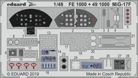 Eduard Accessories FE1000 - 1:48 ÄTzsatz Mig-17F For Hobby Boss - Neu