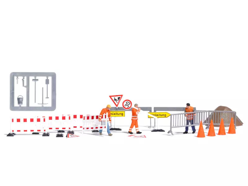 BUSCH 79900 Set travaux et ouvriers figurines HO 1/87 pour maquette