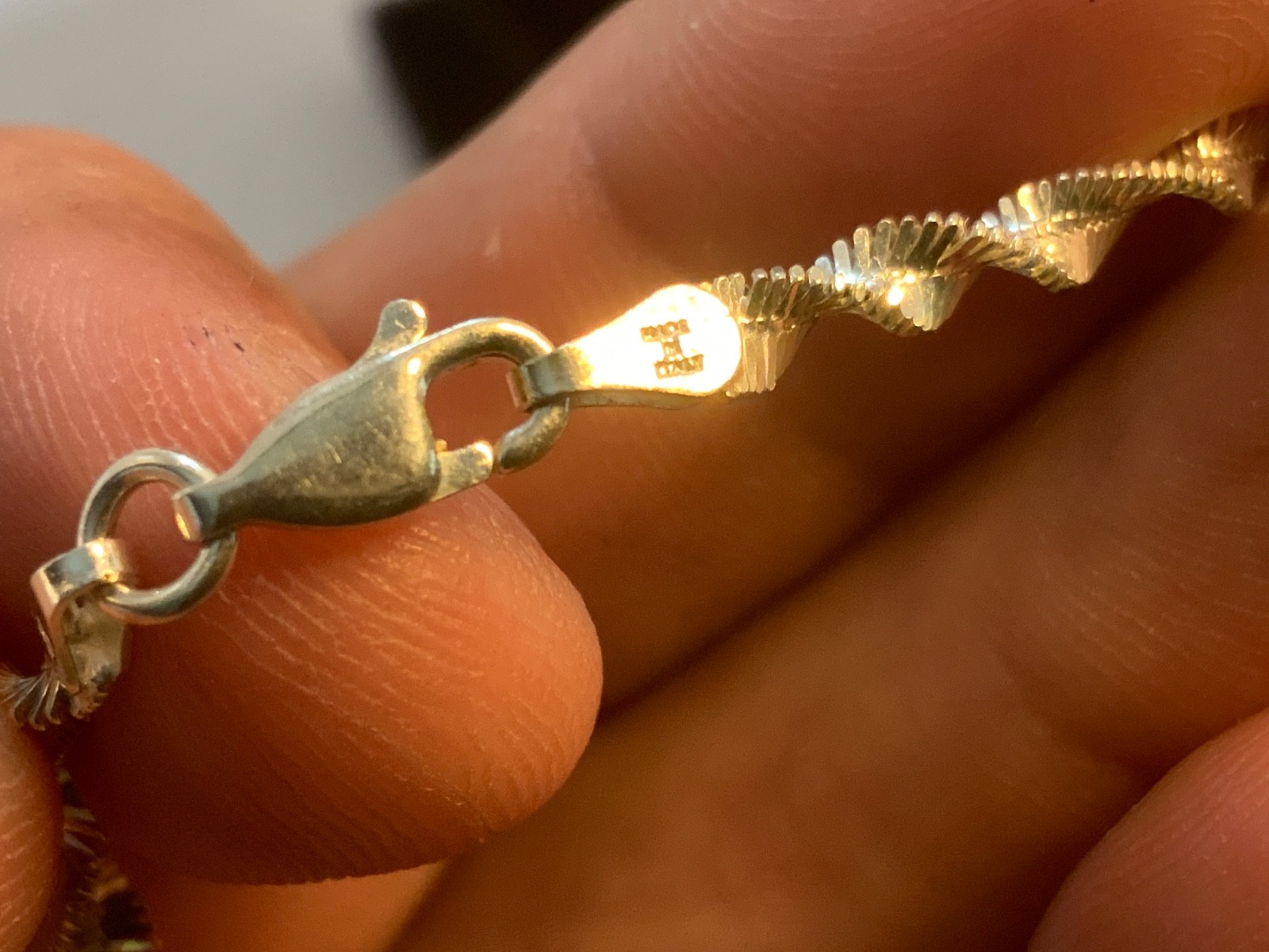 Solid 925 Sterling Silver Twisted Diamond Cut Sna… - image 7