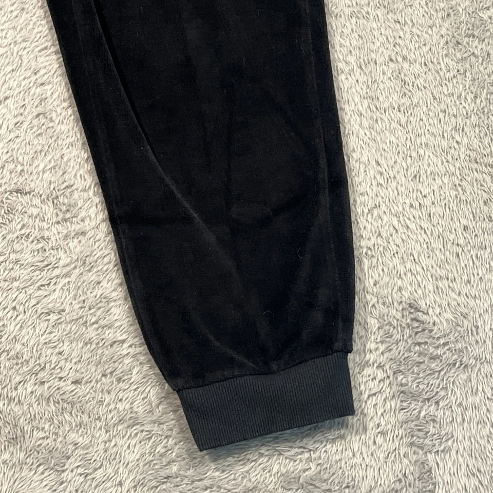 Pantalones deportivos bebe jogger de vellón para mujer 1X pantalones negros con cordón con logotipo Y2K Foto 4 de 4