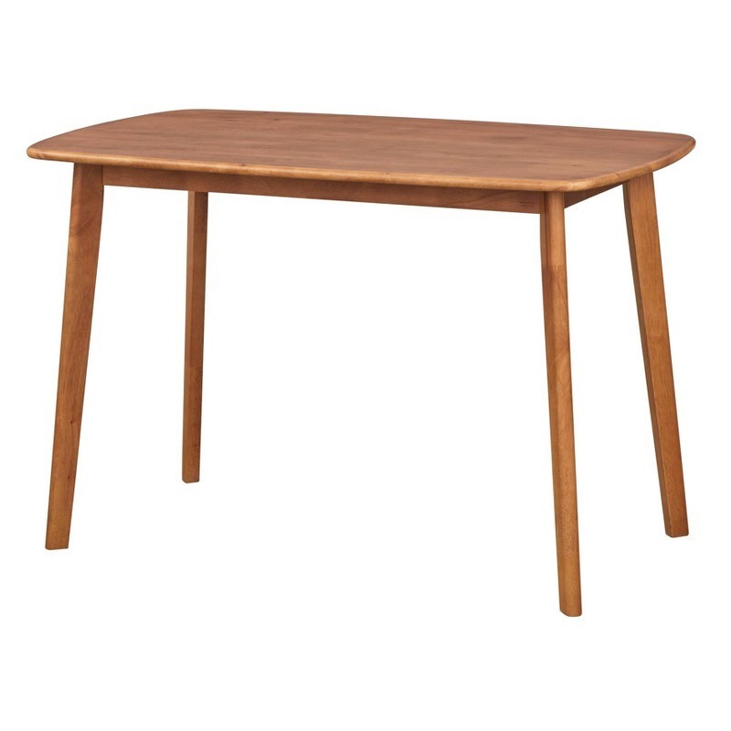 Nettie Mid Century Modern Rectangular Dining Table Walnut Finish