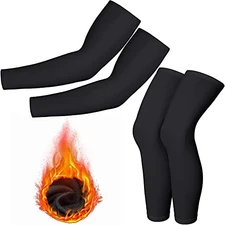  4 Pcs Thermal Arm Warmer Cycling for Men Women Full Length Warmers Arm Medium
