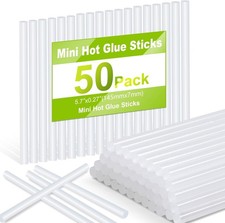 50 Pack Mini Hot Glue Sticks, Clear Glue Sticks for Glue Gun, Hot Glue Gun 0.22 per gallon