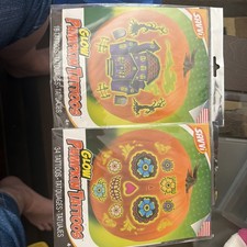 Pumpkin Tattoos Glow In The Dark Night Living Dead Set Of 2 Easy Decorating
