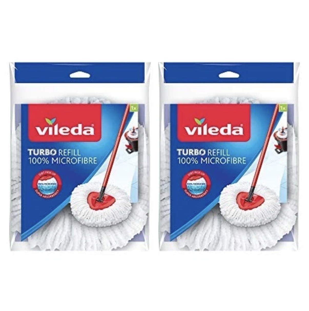 Turbo Spin Mop Refill, Pack of 2 Turbo Mop Head Replacements, Fits all