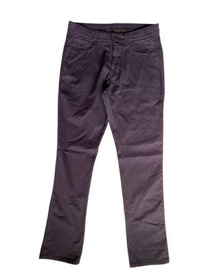 Tom James Mens Stretch Cotton Twill Pants Size 32x34 Burgundy Custom Tailored