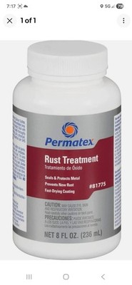Pack of 12 Permatex 81775 Rust Treatment, 8 oz. Free Shipping US
