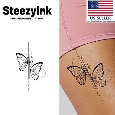 SteezyInk temporary tattoo Abstract Wings last upto 2 weeks 3 x 6 inch