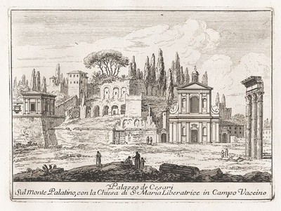 Rome Rom Roma Palazzo de Cesari Italien Italy Italia Kupferstich 1748