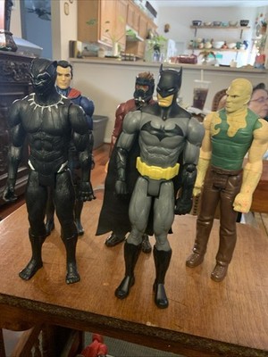 5 Pc Marvel/DC 12  Figure Superman, Batman, Black Panther, Sandman, Star Lord