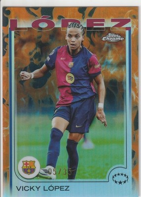 2024-25 Topps Chrome UEFA Women's Champions League Vicky Lopez Inferno 05/35!