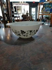 🔥🔥HTF PYREX PROTOTYPE #442 BLACK GOOSEBERRY ON WHITE Cinderella Bowl RARE
