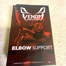 Venom Sports Elbow Compression Sleeve Black/Orange XL Gym Training