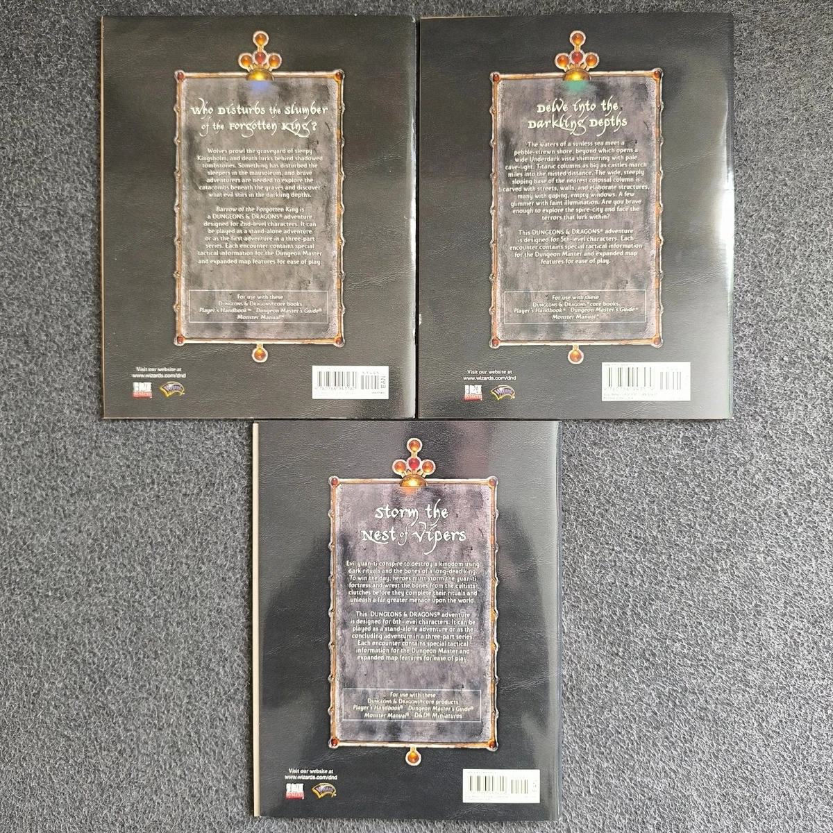 Dungeons Delve Full Set DD1 DD2 DD3 Dungeons & Dragons D&D 3.5E EX+/NM  Complete