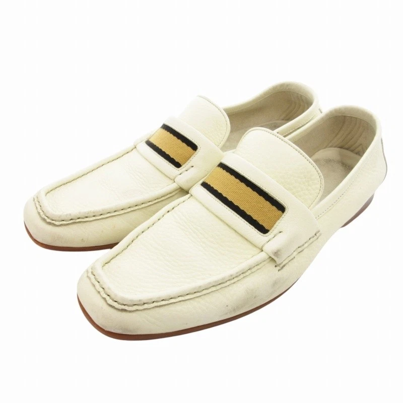 Mocassins mocassins GUCCI chaussures ligne sherry cuir pointure 40,5 blanc business Italie