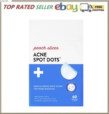 Peach Slices Acne Spot Dots Hydrocolloid Acne Patches For Zits, Blemishes 60ct