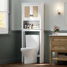Over The Toilet Storage Cabinet, Farmhouse Over Toilet Bathroom Organizer with