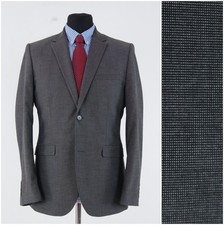 Mens H&M Blazer 40R US Size Grey Birdseye Sport Coat Jacket