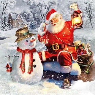 4 Servietten Weihnachten" Serviettentechnik W 271