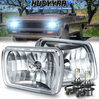 New For Nissan Mitsubishi Mighty Max 5x7 7x6''inch LED Headlight Hi&-Lo Beam DRL