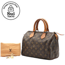 LOUIS VUITTON Speedy 25 Monogram Handbag Mini Boston M41109 Brown Japan 0264