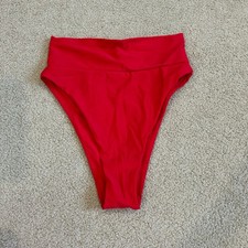NWT Aerie High Cut Cheeky Bikini Bottom Women's Chilly Red Swim Beachy Size XS