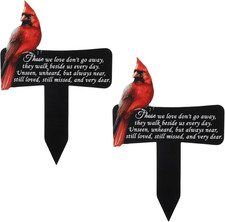 2 Pack Cardinals Memorial Gift Cardinals Decoration Cardinals Grave Markers for