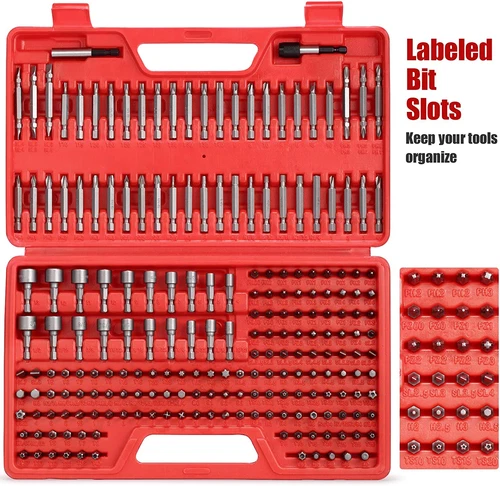 214-PC Screwdriver Bit Set S2 Steel Drill Bit Set Power Bit Set Magnetic NEW - Picture 2 of 19