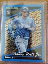 2022 Topps Update Bobby Witt Jr. Black and Gold Blue Parallel #BG-11