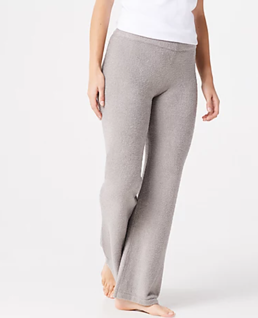 Barefoot Dreams CozyChic Lite Wide-Leg Relaxed Lounge Pants Pewter Gray