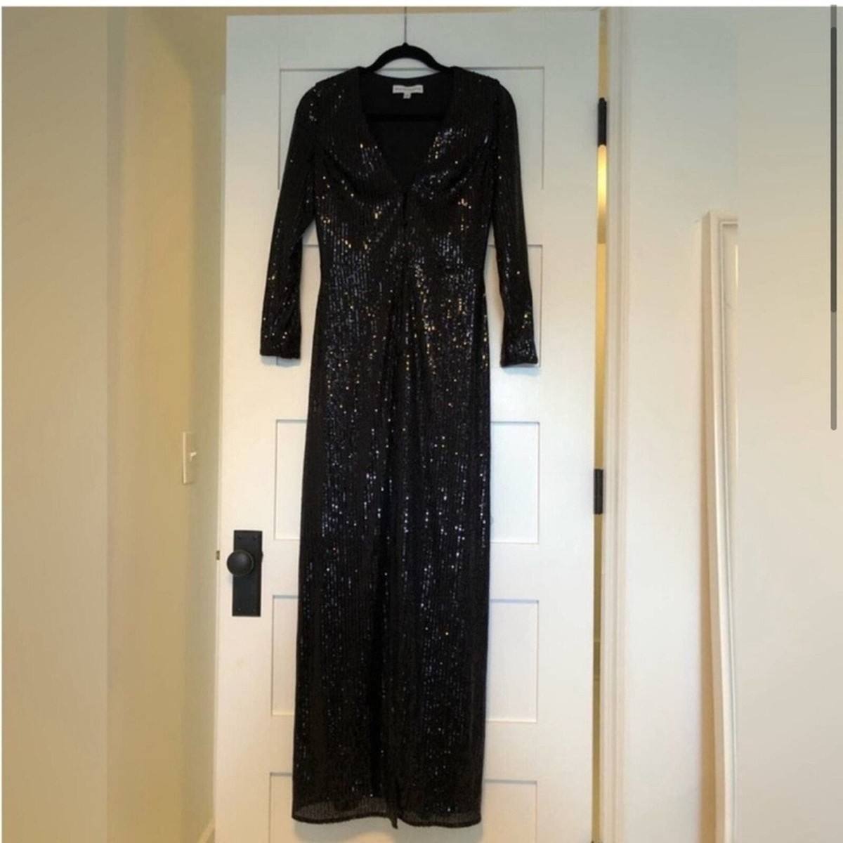 dress the population black sequin gown Ariyah A-Line Dress