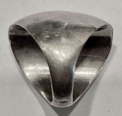 Bague Moderniste Scandinave En Argent 925 - Taille 59 - Bijou D'artiste Vintage N°222