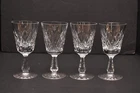 Set of 4 Waterford Kinsale Claret Wine Goblets Glasses 6" Tall Vintage Ireland