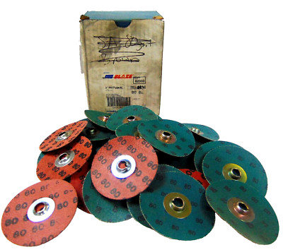NORTON BLAZE  3''  QUICK CHANGE DISCS 80 GRIT  *LOT OF 34* TS TYPE 2  R980P