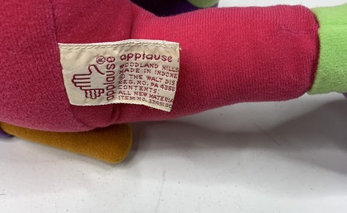 Juguete de peluche de animales de peluche vintage Applause Disney Goofy rosa/verde/púrpura/naranja - Imagen 6 de 6