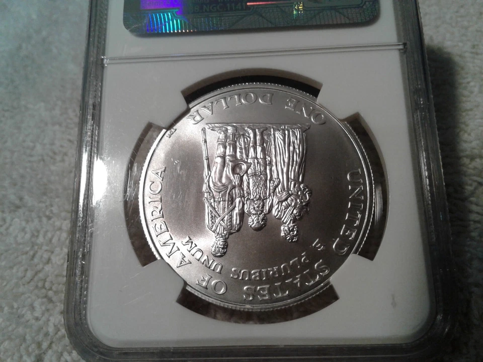 1998 S BLACK PATRIOTS NGC MS69  $1 SILVER COMM. - Image 4 of 4