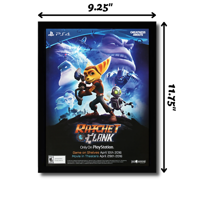 2016 Ratchet & Clank Framed Print Ad/Poster PS4 Playstation 4