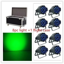 8pc theatre par 10 -60  zoom Par Can 18x18W RGBWA UV 6in1 LED profle light case