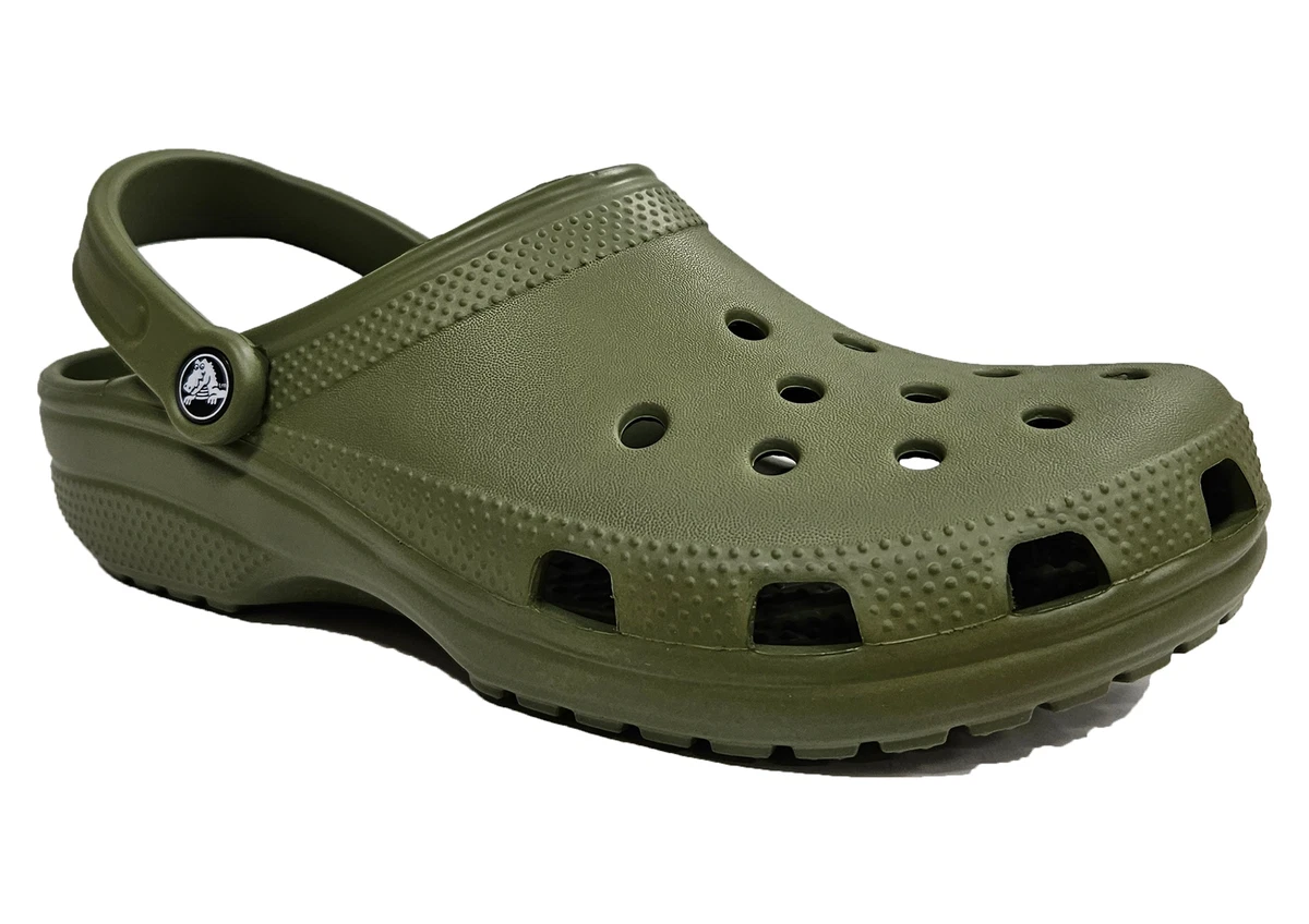 Crocs Classic Cayman Clogs Mens Summer Clogs Pool Shoes Size 7 8 9 10 11 12 Gree
